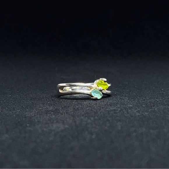 STERLING SILVER RING WITH STONES - Picture 3 of 5